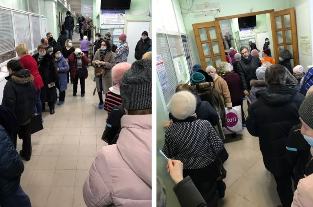 В поликлиниках Новосибирска собрались огромные очереди после Нового года