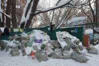 По словам жителей окрестных домов, гора мусора лежит с прошлого года.