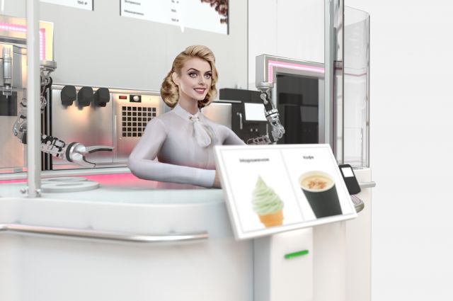 В России создали робота-кассира для продажи напитков и мороженого