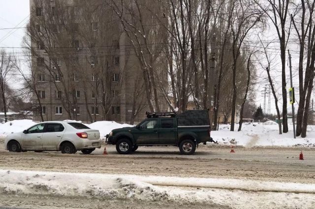 В Самаре на пр. Кирова пикап сбил женщину и врезался в легковушку
