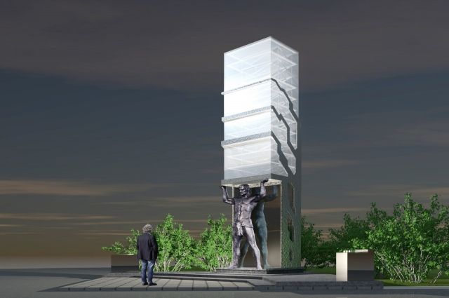 В Екатеринбурге хотят установить 6-метровую скульптуру Атланта