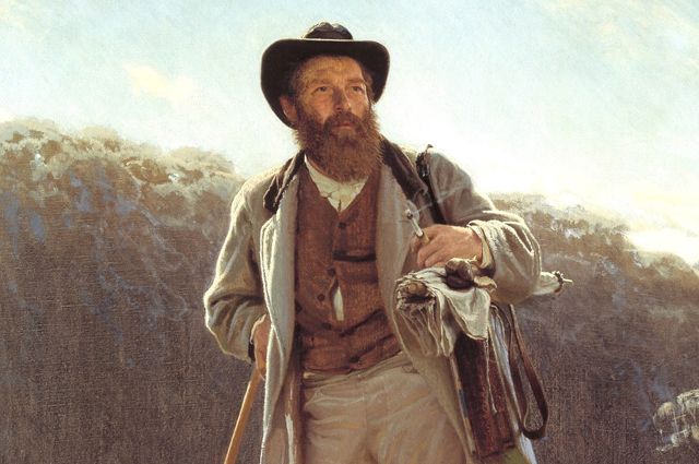 Портрет Ивана Шишкина работы Ивана Крамского, 1873 г.