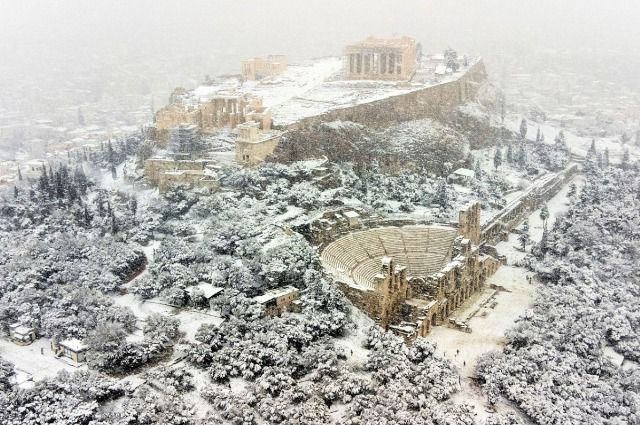 Снегопады в Турции и Греции