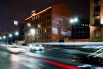 Световая проекция на брандмауэре здания на Московском проспекте в Санкт-Петербурге