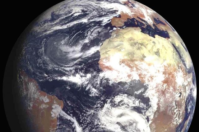 Снимок Земли из космоса. 