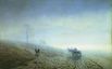 «Осенняя распутица» (1870 год). В конце 1860-х Куинджи познакомился с передвижниками и написал ряд работ под влиянием их идеи об изображении действительности такой, какая она есть