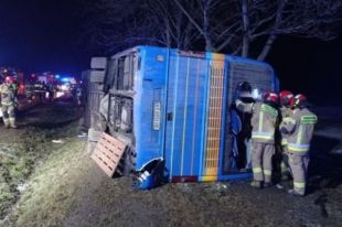 В Польше перевернулся автобус с украинцами.