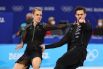 Американские спортсмены Мэдисон Хаббелл и Закари Донохью получили за свой прокат 86,56 балла в ритм-танце командного турнира по фигурному катанию