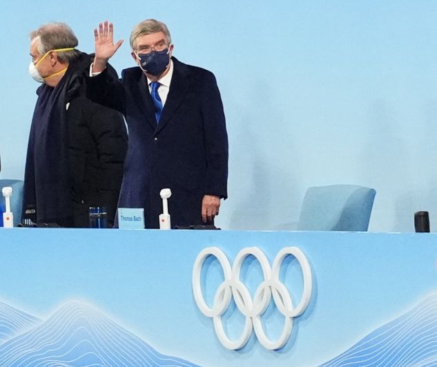 Президент Международного олимпийского комитета Томас Бах на церемонии открытия зимних Олимпийских игр в Пекине