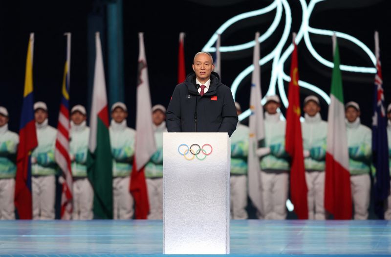 Председатель организационного комитета «Пекин-2022» Цай Ци на церемонии открытия