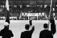 Церемония открытия IV Зимних Олимпийских игр в Гармиш-Партенкирхене.
