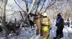 Пожарные и спасатели на месте падения самолёта Ан-2 в районе села Коряки Елизовского муниципального района
