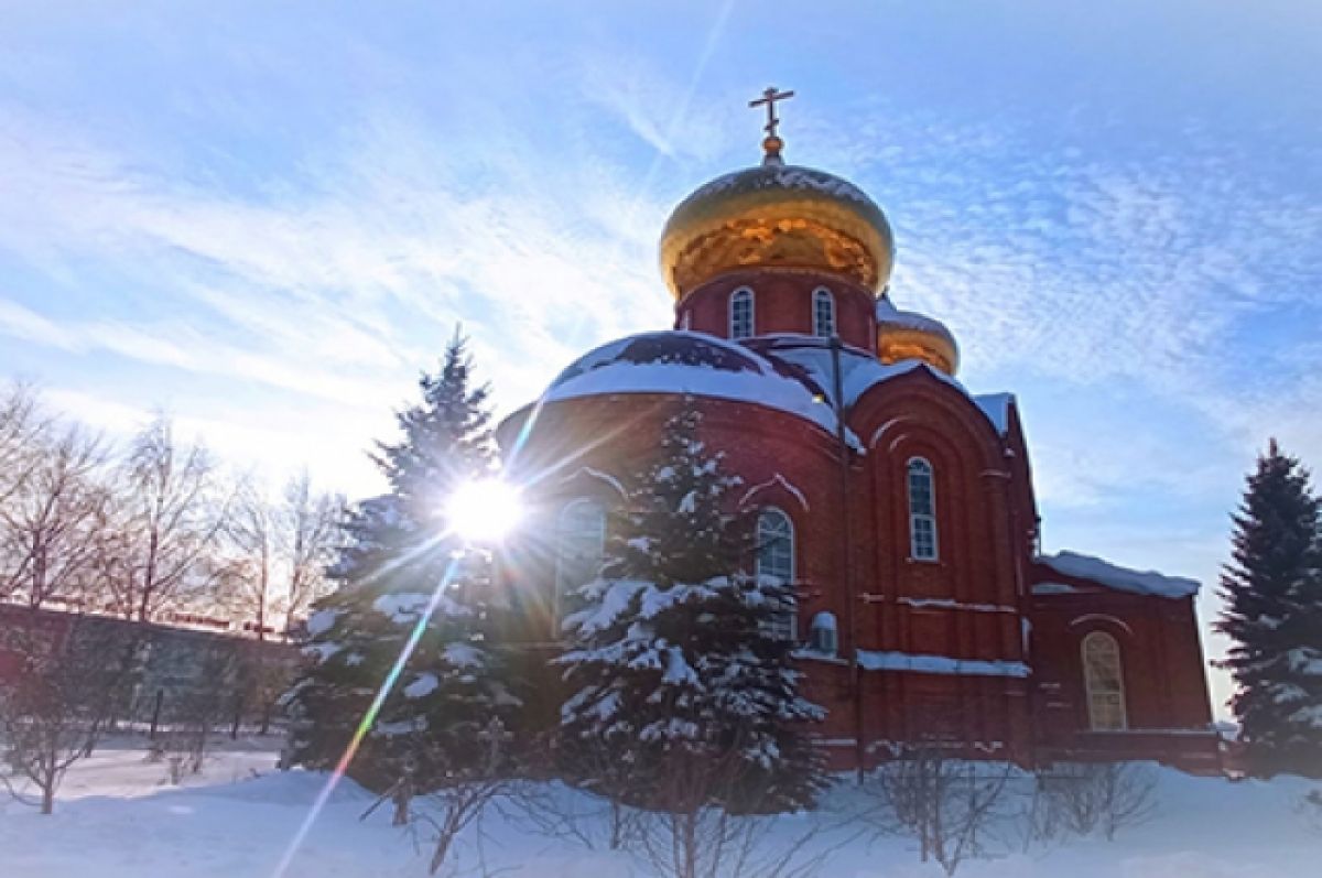 Церковь в Прокопьевске зимой