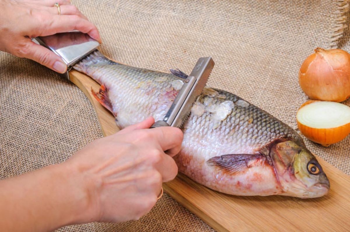 Полезный совет: как быстро и легко почистить рыбу с помощью деревянной лопатки