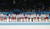 Российские спортсмены, члены сборной России (команда ОКР), завоевавшие серебряные медали соревнованиях по хоккею среди мужчин на XXIV зимних Олимпийских играх 2022, на церемонии награждения