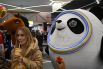 Официальный талисман XXIV зимних Олимпийских игр панда Бин Дуньдунь в аэропорту Шереметьево
