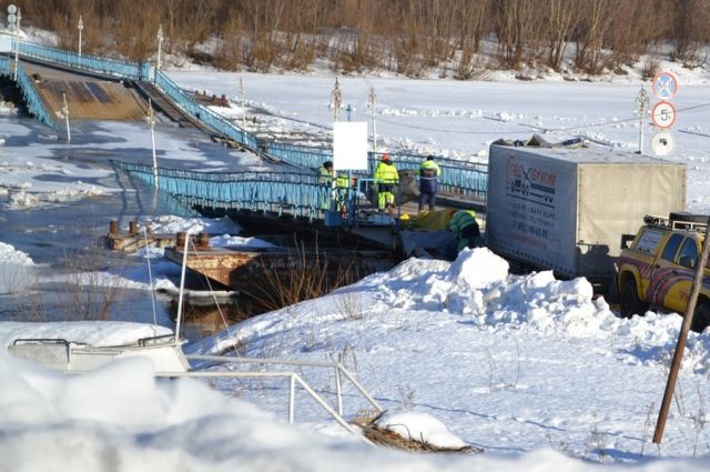 В Гороховце восстанавливают затонувший мост через Клязьму