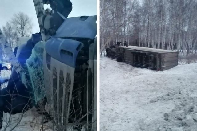 Водитель грузовика погиб в столкновении с деревом в Новосибирской области