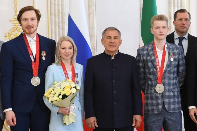 Церемония чествования олимпийцев из Татарстана в Казани