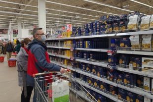 Обстановка в продовольственных магазинах в Москве 6 марта 2022 года.