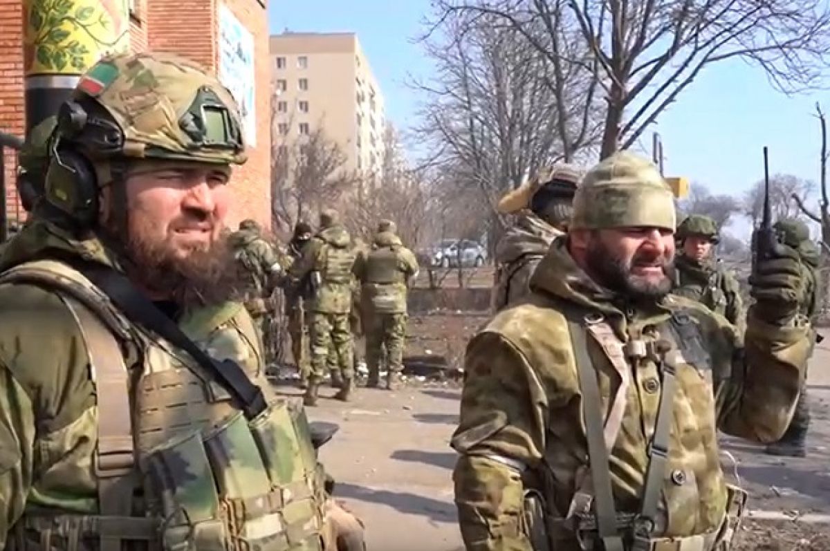Чеченские бойцы Мариуполь штурм