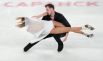 Виктория Синицина и Никита Кацалапов выступают с произвольным танцем за команду «Красная машина» в Кубке Первого канала по фигурному катанию