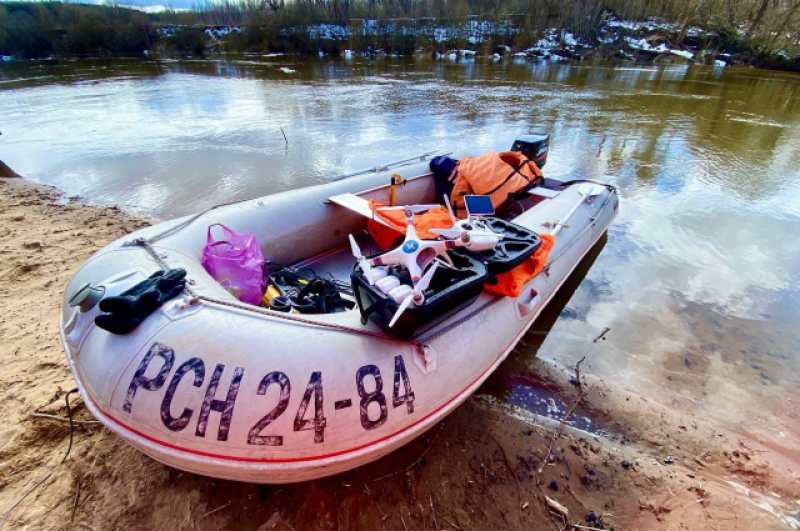 Пилотом БПЛА ПСО «Сальвар» отснято 13,3 километра по реке.