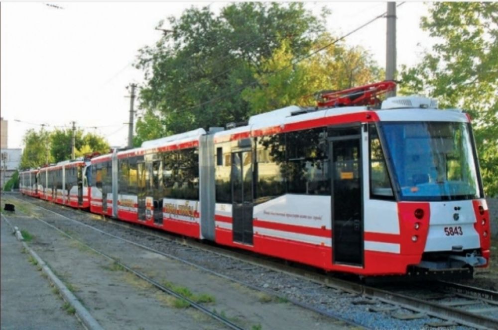 Современные трамваи модели ЛВС-2009 71-154