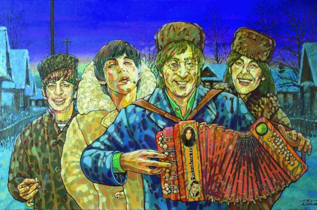 «A Hard Day’s Night. Вечер Трудного дня. The Beatles». Картина Александра Выгалова, 2016.