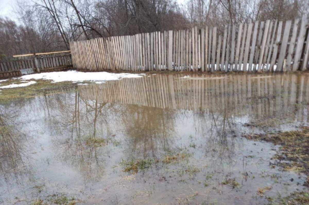 Жительница Прикамья не может выйти из дома из-за затопления участка | АиФ  Пермь