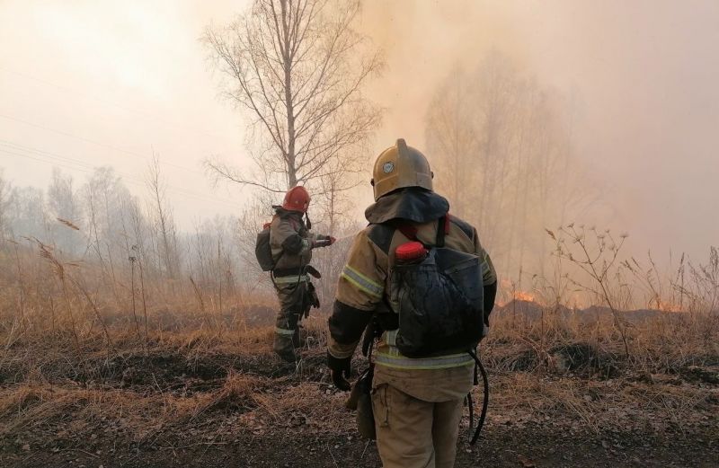 Ликвидации пожаров на территории Майминского района в Алтайском крае 