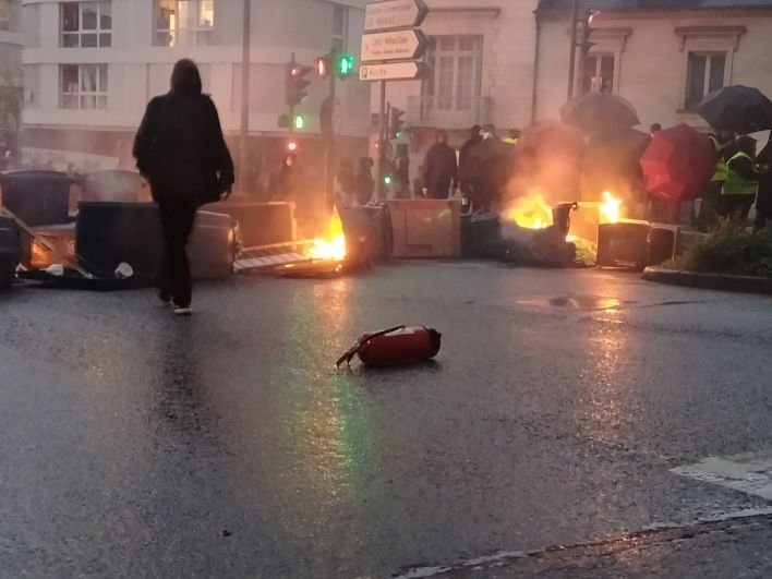 Во время беспорядков в Ренне