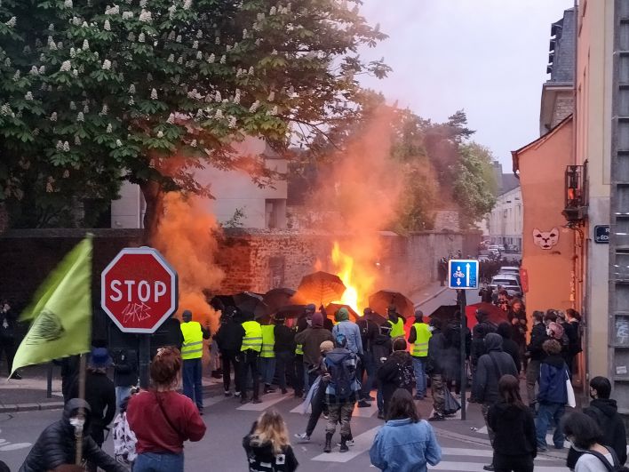 Во время беспорядков в Ренне