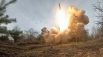 Пуск ракеты расчётом оперативно-тактических ракетных комплексов (ОТРК) «Искандер» в ходе специальной военной операции на Украине