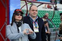 Автор англоязычного гимна ФК "Уфа" Мария Луиса Пенсабене с мужем Алессио.