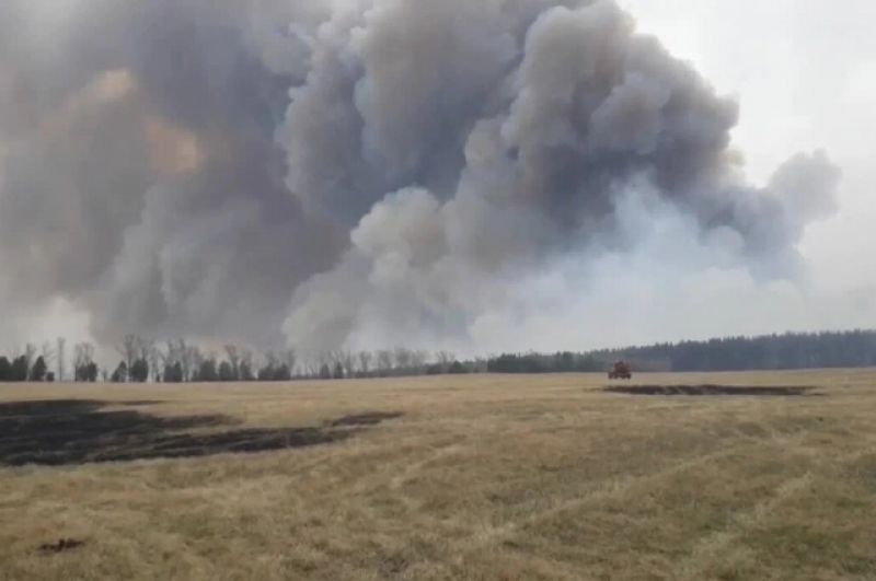 Один из самых крупных лесных пожаров полыхал на юге края - там готовили людей к эвакуации.