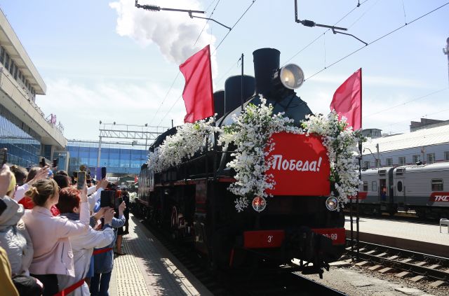 Ретро-поезд «Победа» прибыл на главный вокзал Ростова-на-Дону