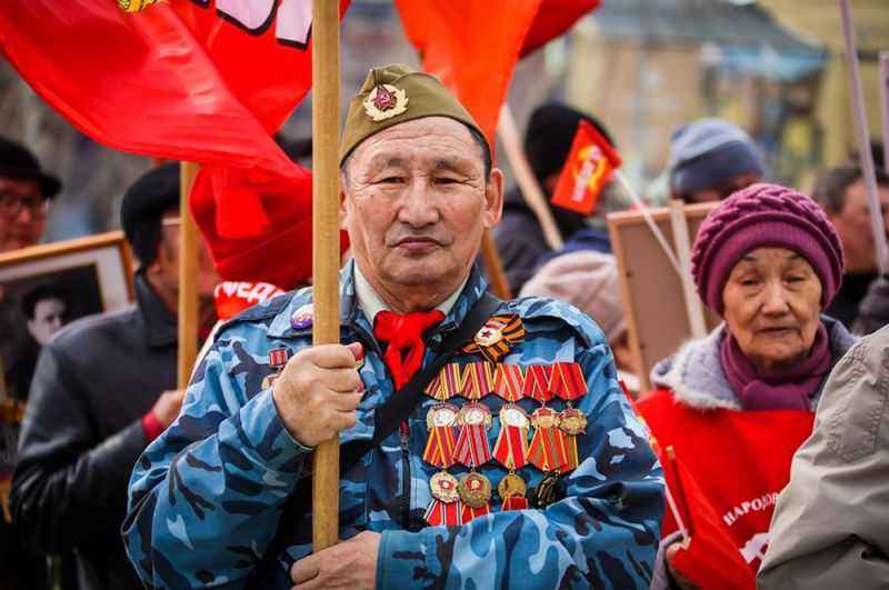 Празднование Дня Победы в Якутии.