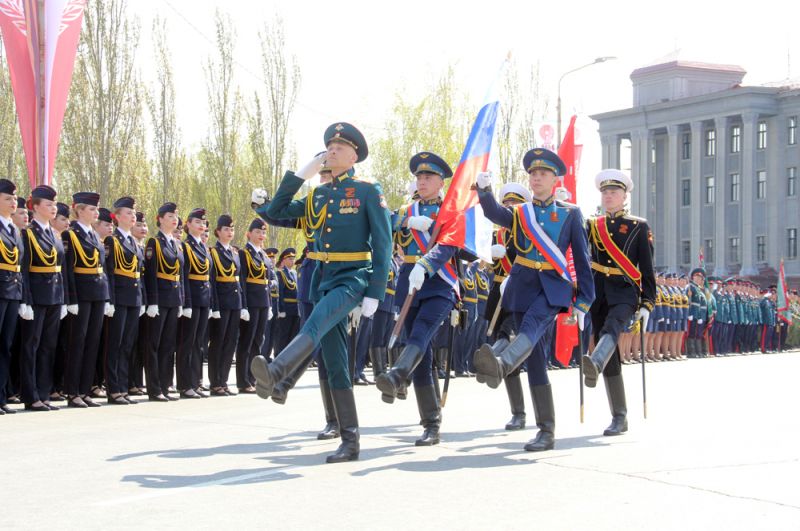 Празднование Дня Победы в Омске.