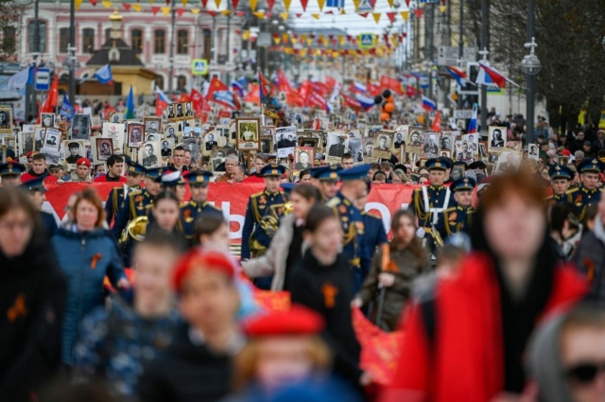 На шествии бессмертного полка