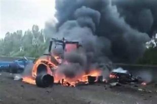 В Харьковской области вражеская ракета попала в работавший в поле трактор.