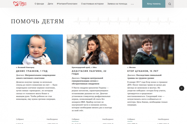 Учись добру. Новости фонда АиФ. Доброе сердце