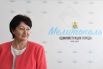 И. о. мэра Мелитополя Галина Данильченко отвечает на вопросы журналистов во время интервью
