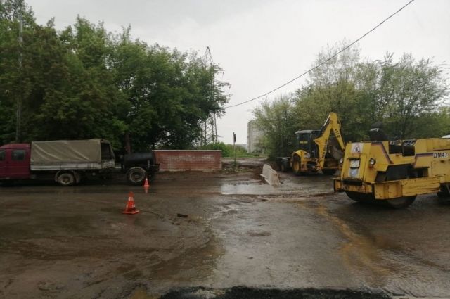 На Гагарина восстанавливают проезжую часть