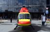 Вертолёт «Ансат» на XV Международной выставке вертолётной индустрии HeliRussia 2022 в МВЦ «Крокус Экспо» в Москве