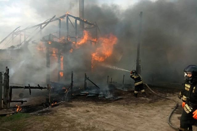 В Бельмесево сгорел частный жилой дом