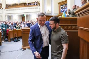 Президент Польши Анджей Дуда и президент Украины Владимир Зеленский.