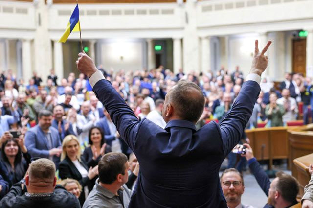 Президент Польши Дуда выступил перед депутатами в Верховной Раде Украины в Киеве.