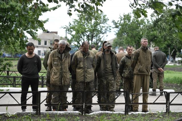 Украинские военнопленные в исправительном учреждении ДНР.