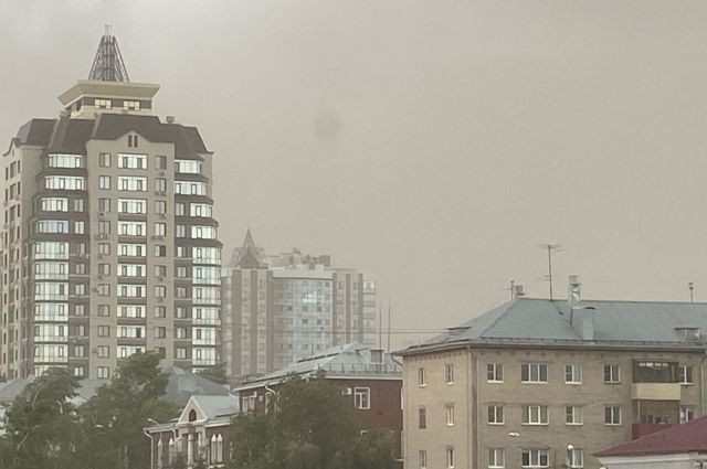 Пылевая буря в Барнауле